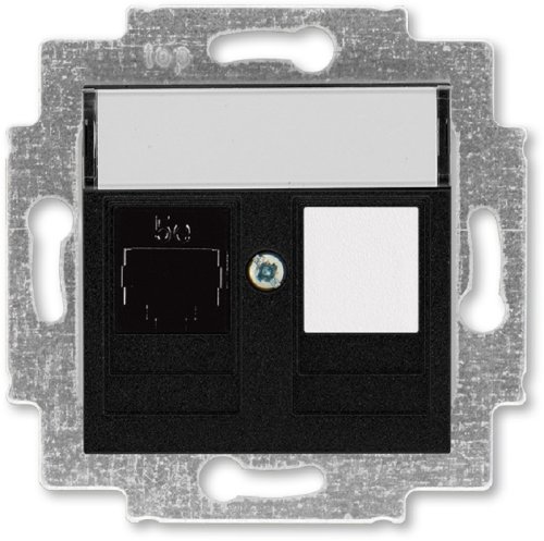 Розетка компьютерная без рамки ABB EPJ Levit 1-м. RJ45 5e антрацит картинка